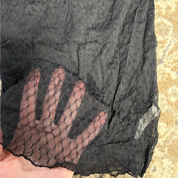 Free People Black Sheer Blouse - Picture 4 of 4